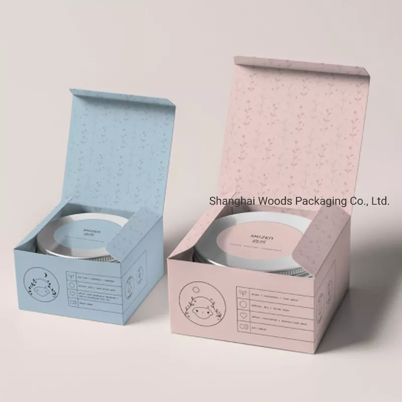 Pink and Blue Custom Luxury Cardboard Paper Box for Skincare Cosmetics Packaging Box Eco-Friendly Packaging Box - Custom Box and Shipping Box price