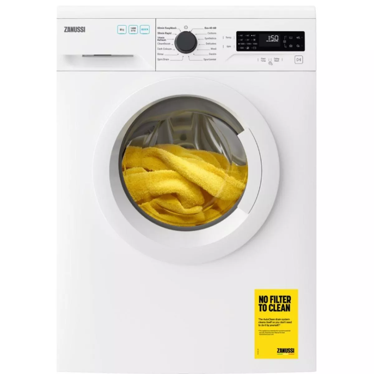 Zanussi ZWF844B3PW – White Freestanding 8KG Washing Machine – 1400 RPM – C energy